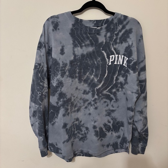 PINK Victoria's Secret Charcoal Tie-Dye Top - Picture 1 of 3